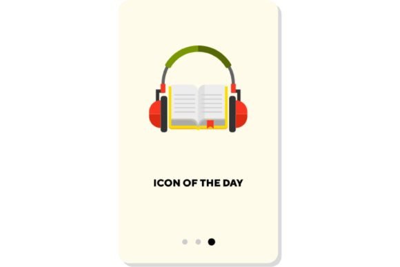 Audiobook Flat Icon: Head Speaker Isolated