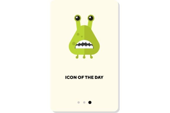 Bacteria Flat Icon: Green Microbes with Faces for Web Design