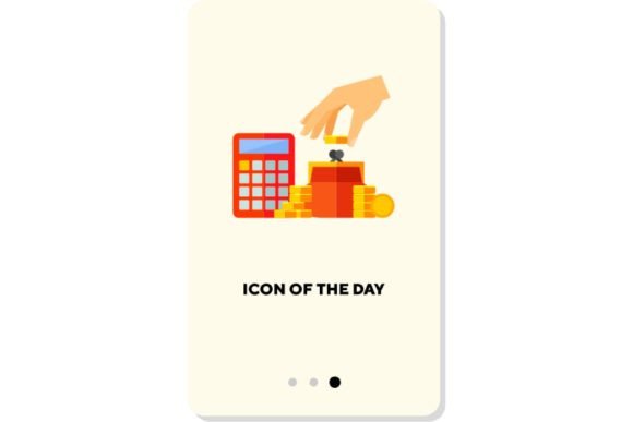 Counting Money Flat Vector Icon: Coin Hand Design for Finance Projects