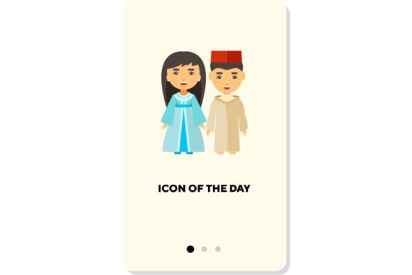 Couple in National Costumes Icon