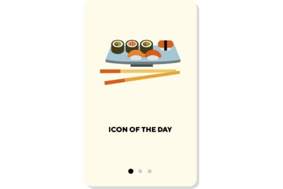 Enhancing Digital Menus with Sushi Rolls Flat Icon: Chopsticks, Salmon, and Traditional Cuisine Design
