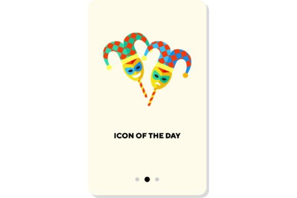 Mastering the Carnival with Costumes Thin Flat Icon. M for Modern Web Design