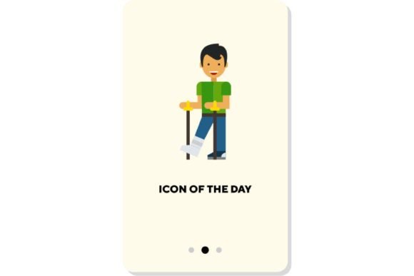 Person Getting Hurt Thin Flat Icon. Cont: Enhancing Safety Communication in Digital Design