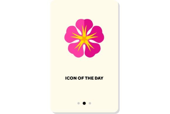 Pink Flowers Flat Icon: Blossom & Petal Design