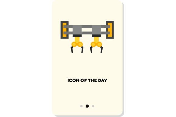 Robotic Arms Flat Icon: Control, Mechanism, and Industrial Design