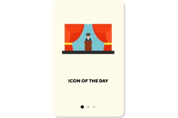 Student Graduation Thin Flat Icon Guide