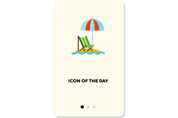 Summer Vacation Flat Vector Icon: Chaise Lounge Design for Web and Apps
