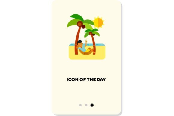 Summer Vacation Flat Vector Icon: Man on Hammock and the Visual Language of Leisure