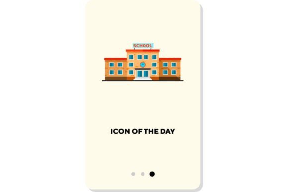 The Strategic Role of the Attending School Flat Vector Icon in Modern Digital Education Design