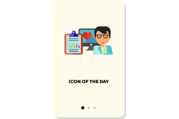 Visiting Doctor Flat Icon: Study and Observation for Better UI Design