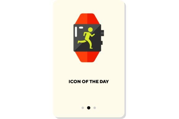 Weight Loss Flat Icon. Wrist Fitness Bra: Designing for Health and Clarity