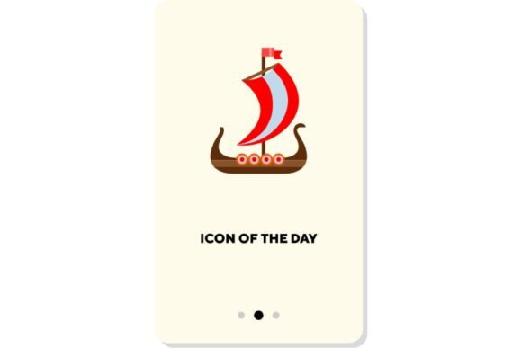 Wooden Ships Flat Icon: Sailor & Sea